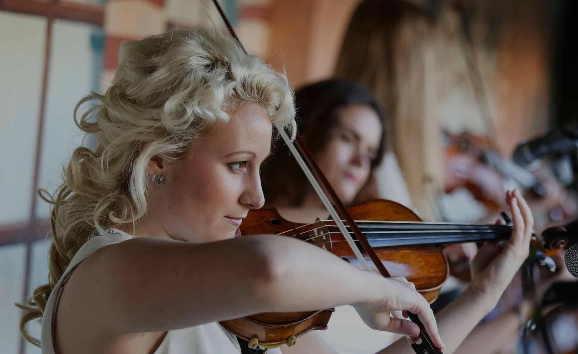Secret Strings performing live on stage