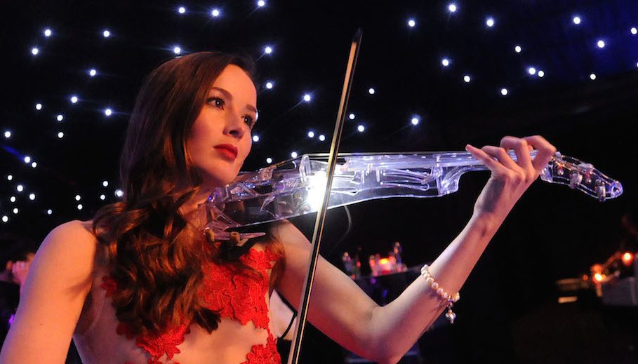 Electric Violinist with DJ - Light Up Violin hire